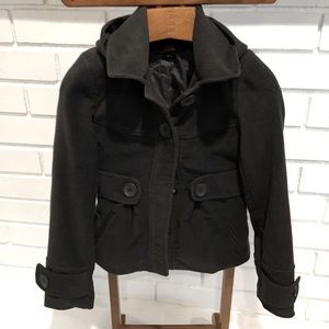 Jack By BB Dakota Charcoal Hooded Coat XS